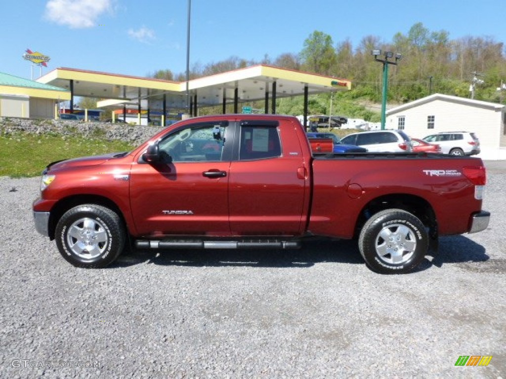 2010 Tundra TRD Double Cab 4x4 - Salsa Red Pearl / Sand Beige photo #4