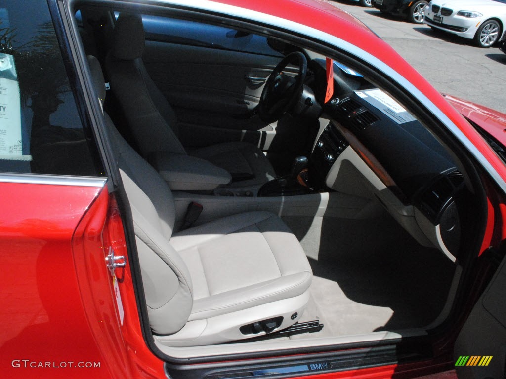 2009 1 Series 128i Coupe - Crimson Red / Taupe photo #6