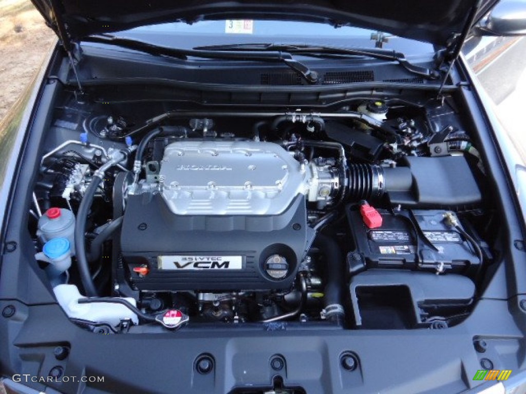 2012 Accord EX-L V6 Sedan - Polished Metal Metallic / Black photo #33