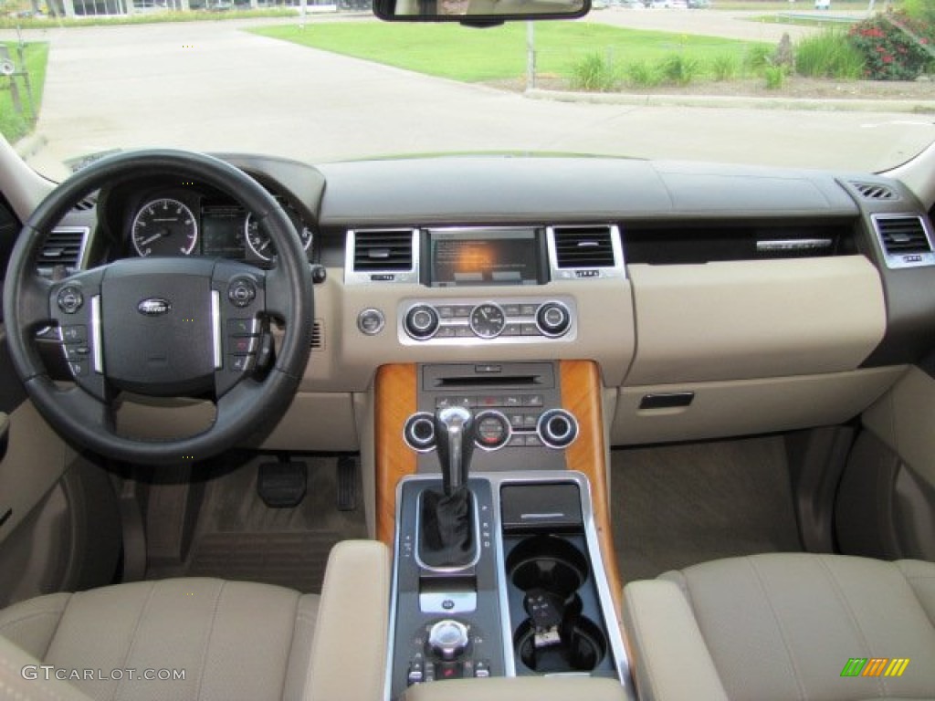 2010 Land Rover Range Rover Sport Supercharged Almond/Nutmeg Stitching Dashboard Photo #63713962