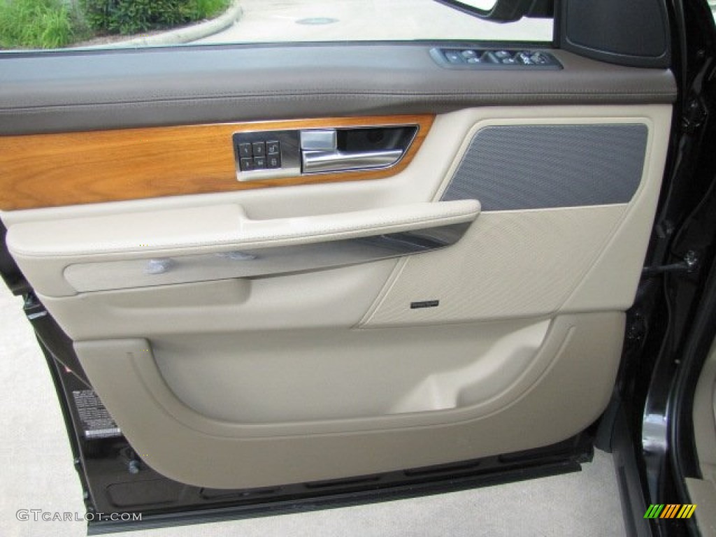 2010 Land Rover Range Rover Sport Supercharged Almond/Nutmeg Stitching Door Panel Photo #63714178