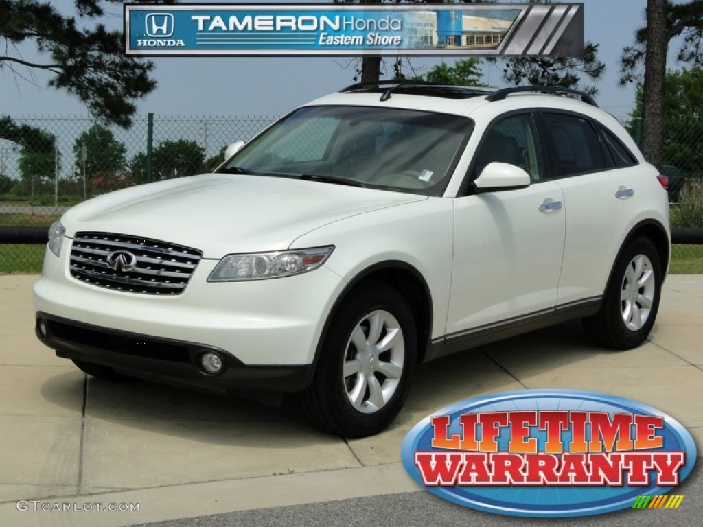 2005 FX 35 AWD - Ivory Pearl White / Willow photo #1