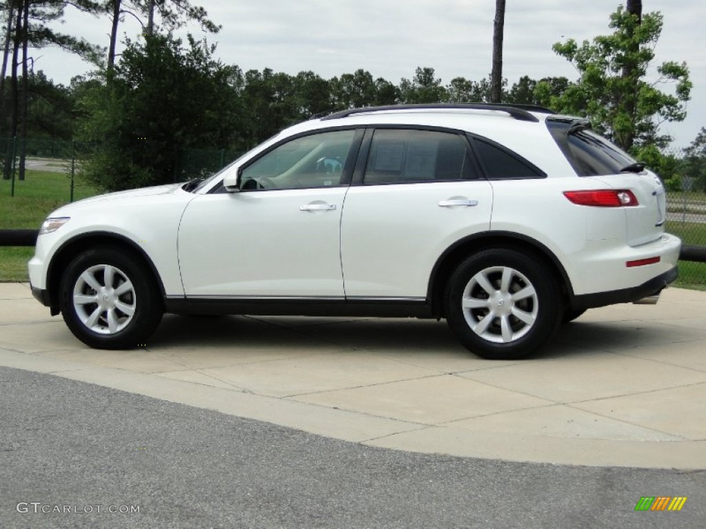 2005 FX 35 AWD - Ivory Pearl White / Willow photo #7