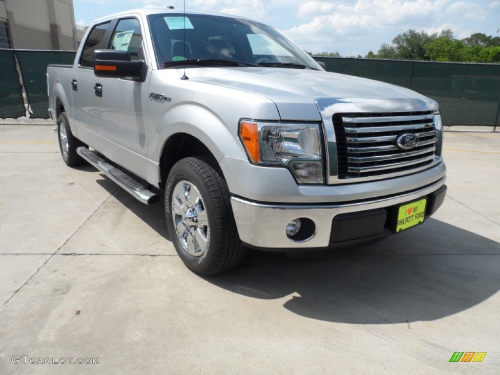 2012 F150 XLT SuperCrew - Ingot Silver Metallic / Steel Gray photo #1