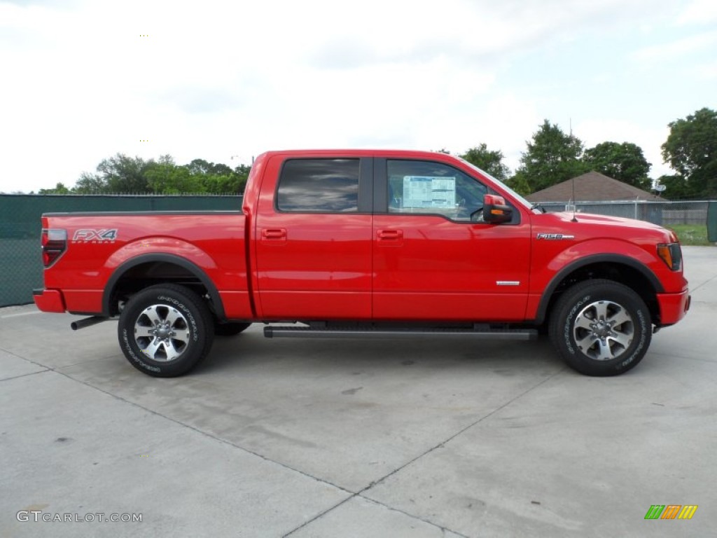 Race Red 2012 Ford F150 FX4 SuperCrew 4x4 Exterior Photo #63715705
