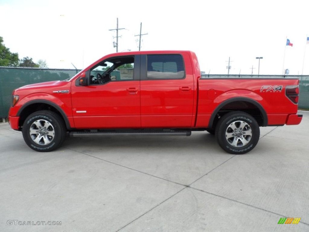 Race Red 2012 Ford F150 FX4 SuperCrew 4x4 Exterior Photo #63715732