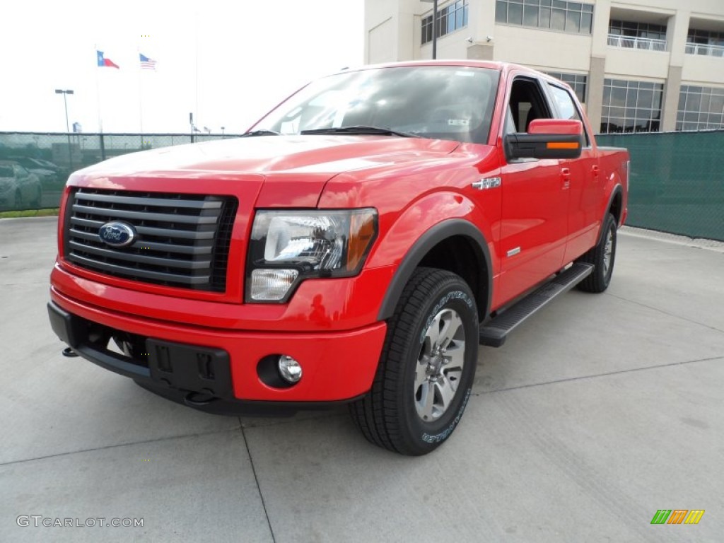 Race Red 2012 Ford F150 FX4 SuperCrew 4x4 Exterior Photo #63715738