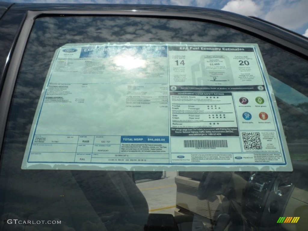 2012 Ford Expedition XLT Window Sticker Photo #63716160