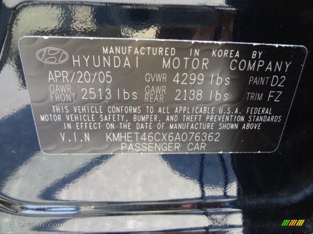 2006 Sonata GL - Deepwater Blue / Beige photo #24