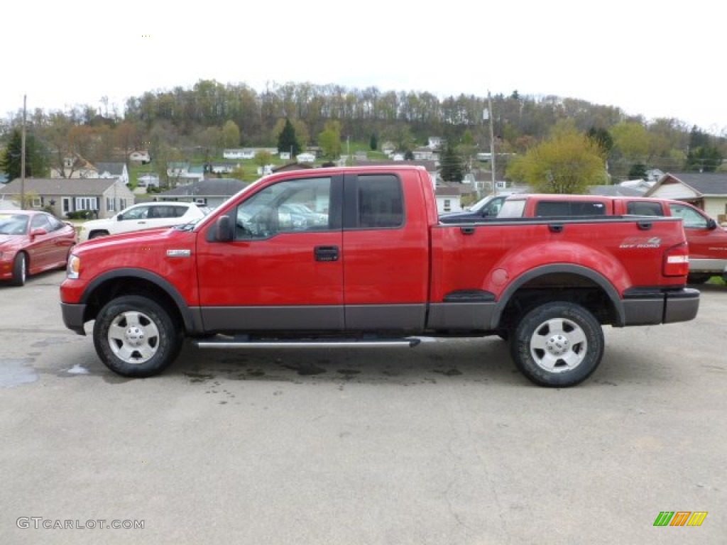 2005 F150 FX4 SuperCab 4x4 - Bright Red / Black photo #2