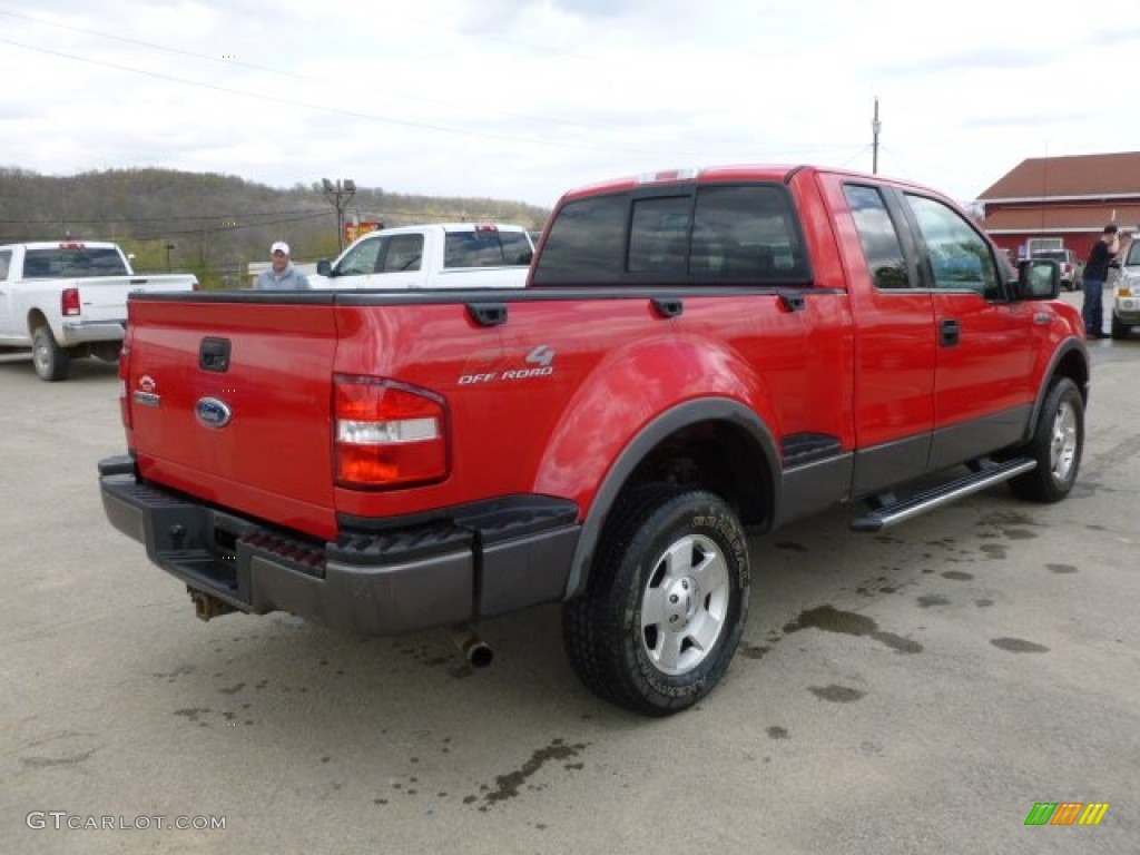 2005 F150 FX4 SuperCab 4x4 - Bright Red / Black photo #5