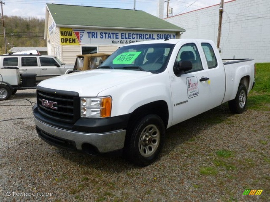 2008 Sierra 1500 Extended Cab - Summit White / Dark Titanium photo #1