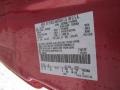 FL: Toreador Red Metallic 1999 Ford Ranger XL Regular Cab Color Code