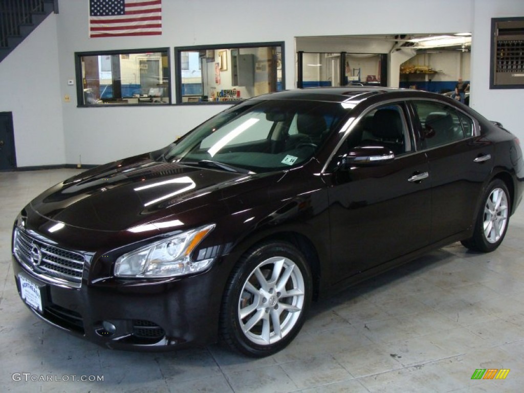 2010 Maxima 3.5 SV - Crimson Black / Charcoal photo #1