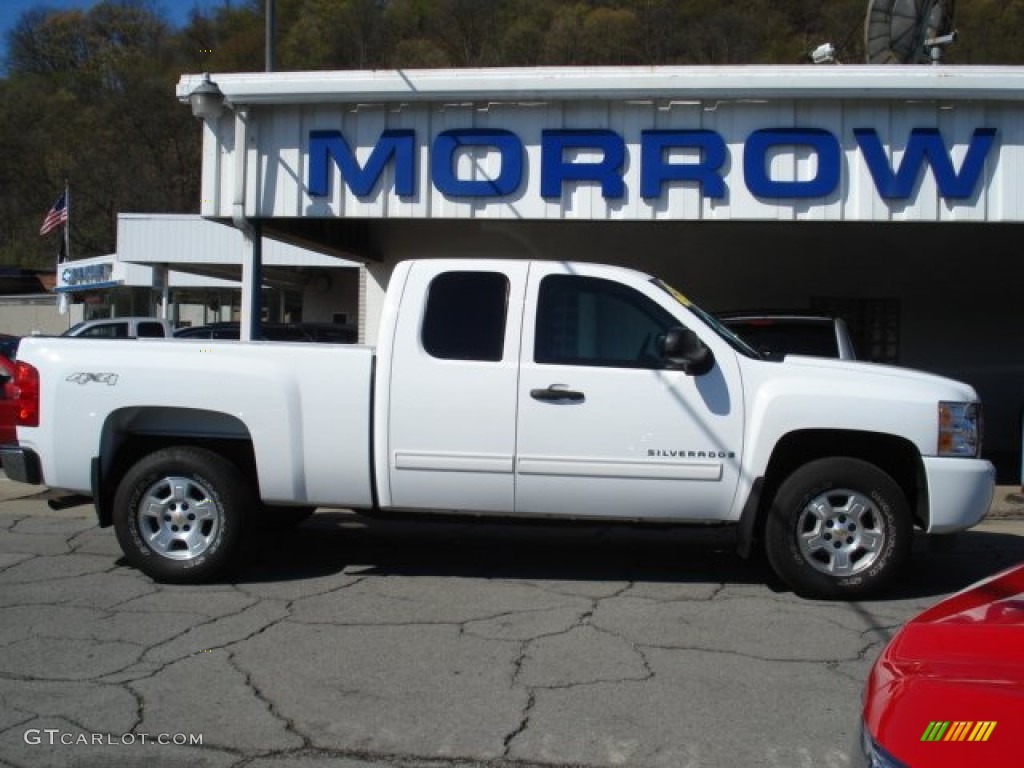 2009 Silverado 1500 LT Extended Cab 4x4 - Summit White / Ebony photo #1