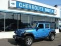 2010 Surf Blue Pearl Jeep Wrangler Unlimited Islander Edition 4x4  photo #1