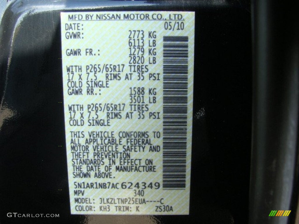 2010 Nissan Pathfinder SE 4x4 KH3 Photo #63729156
