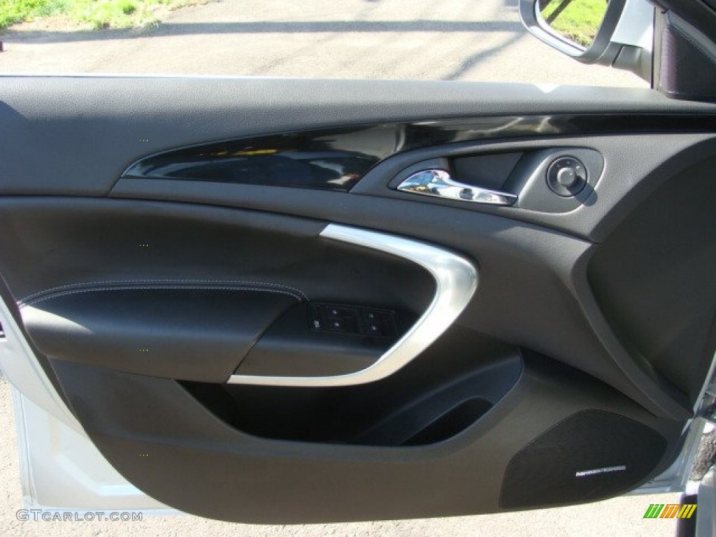 2012 Buick Regal GS Ebony Door Panel Photo #63729348
