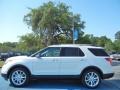 2013 White Platinum Tri-Coat Ford Explorer XLT  photo #2