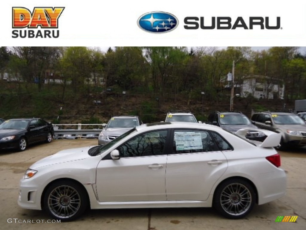 Satin White Pearl Subaru Impreza