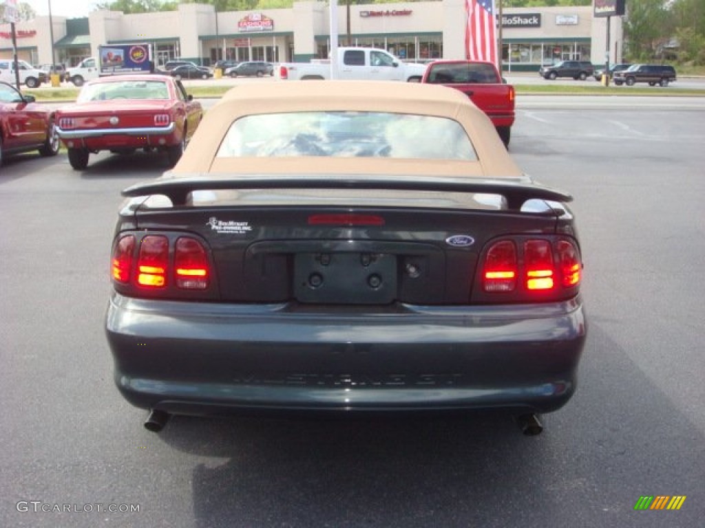 1998 Mustang GT Convertible - Dark Green Satin Metallic / Saddle photo #4