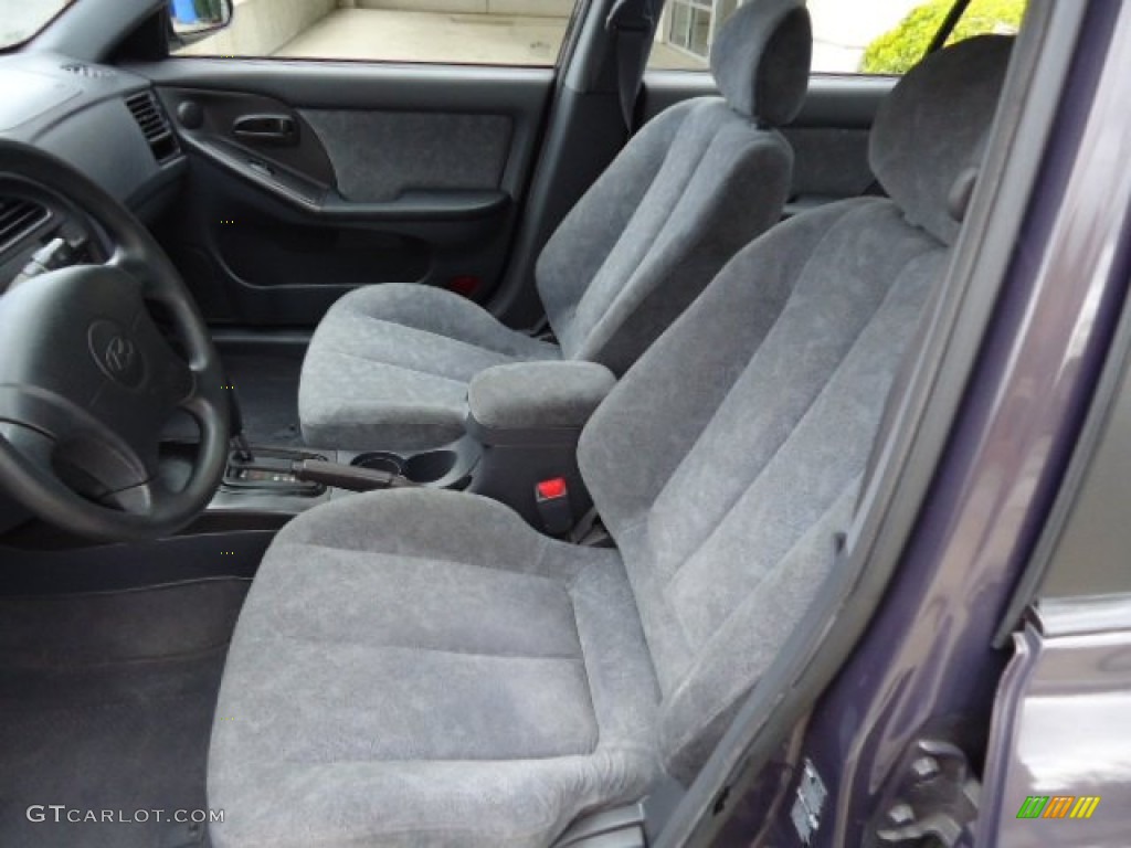 2002 Elantra GLS Sedan - Midnight Gray / Gray photo #10