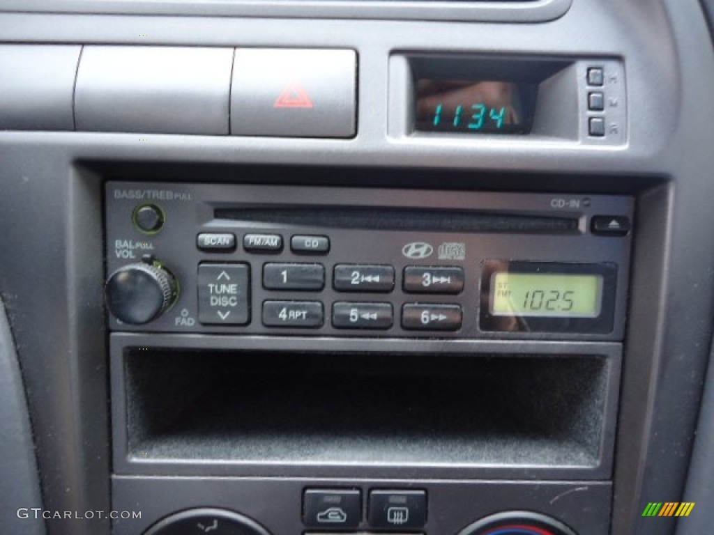 2002 Elantra GLS Sedan - Midnight Gray / Gray photo #17