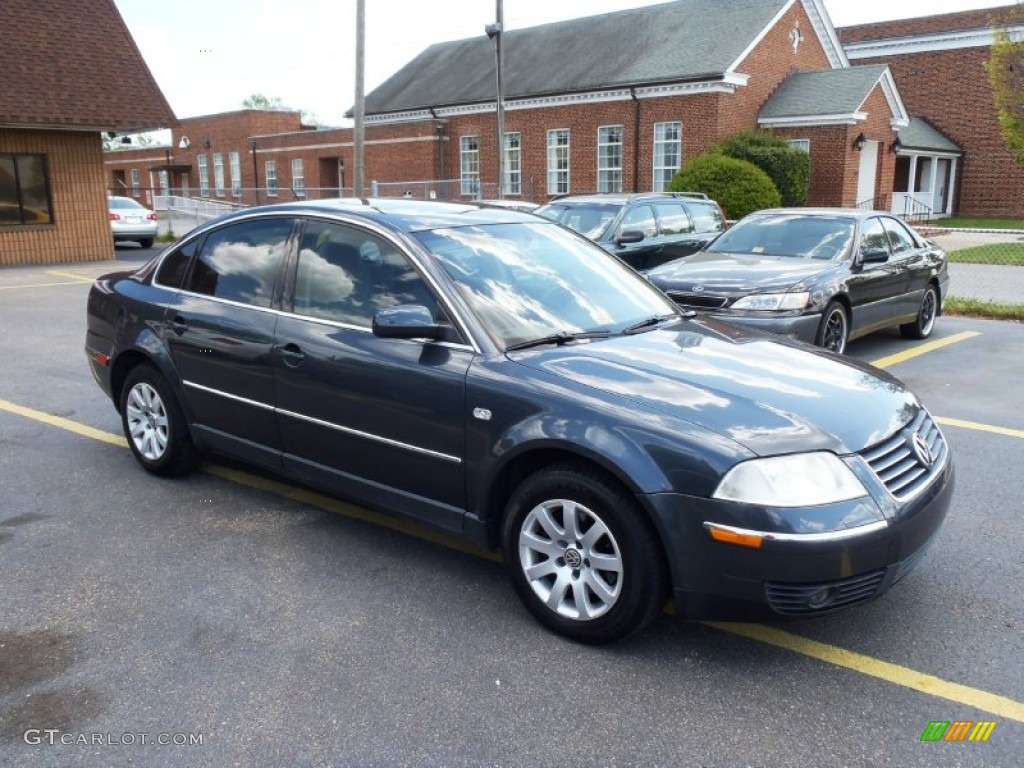 2003 Passat GLS Sedan - Blue Anthracite Pearl / Black photo #3
