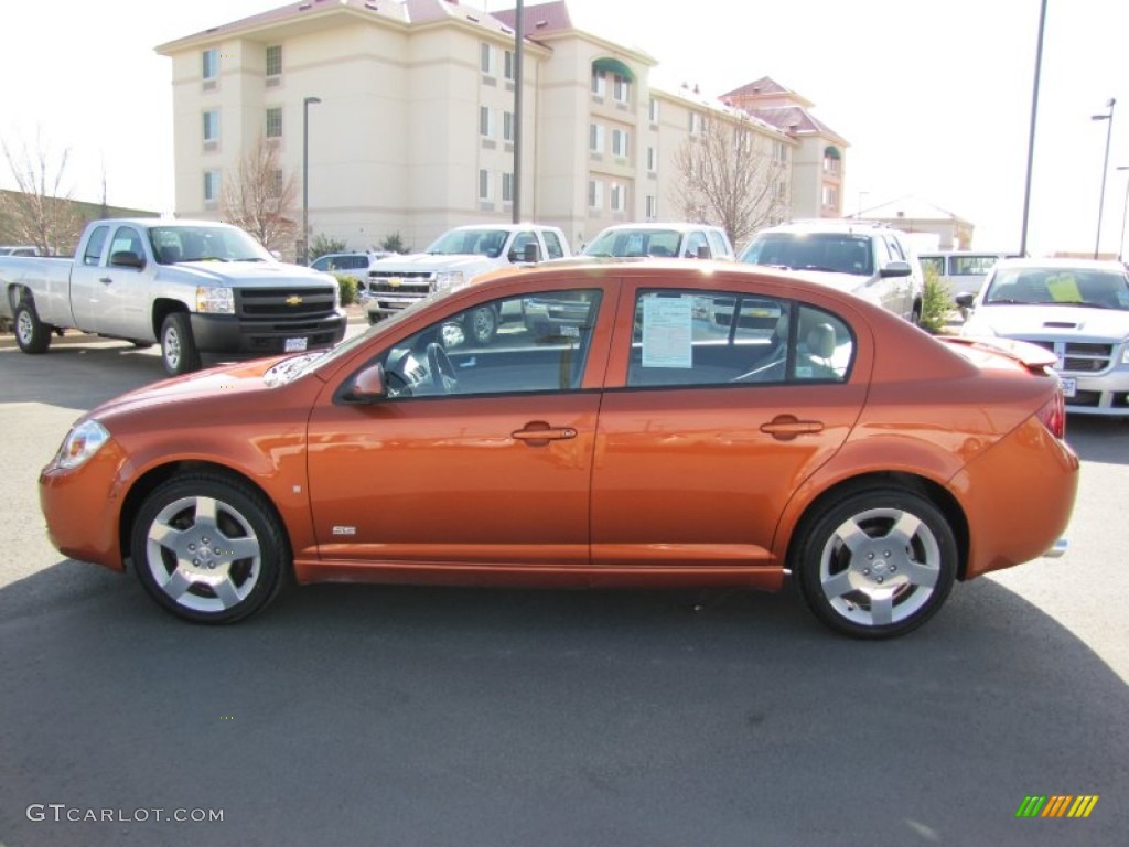2007 Cobalt SS Sedan - Sunburst Orange Metallic / Gray photo #4
