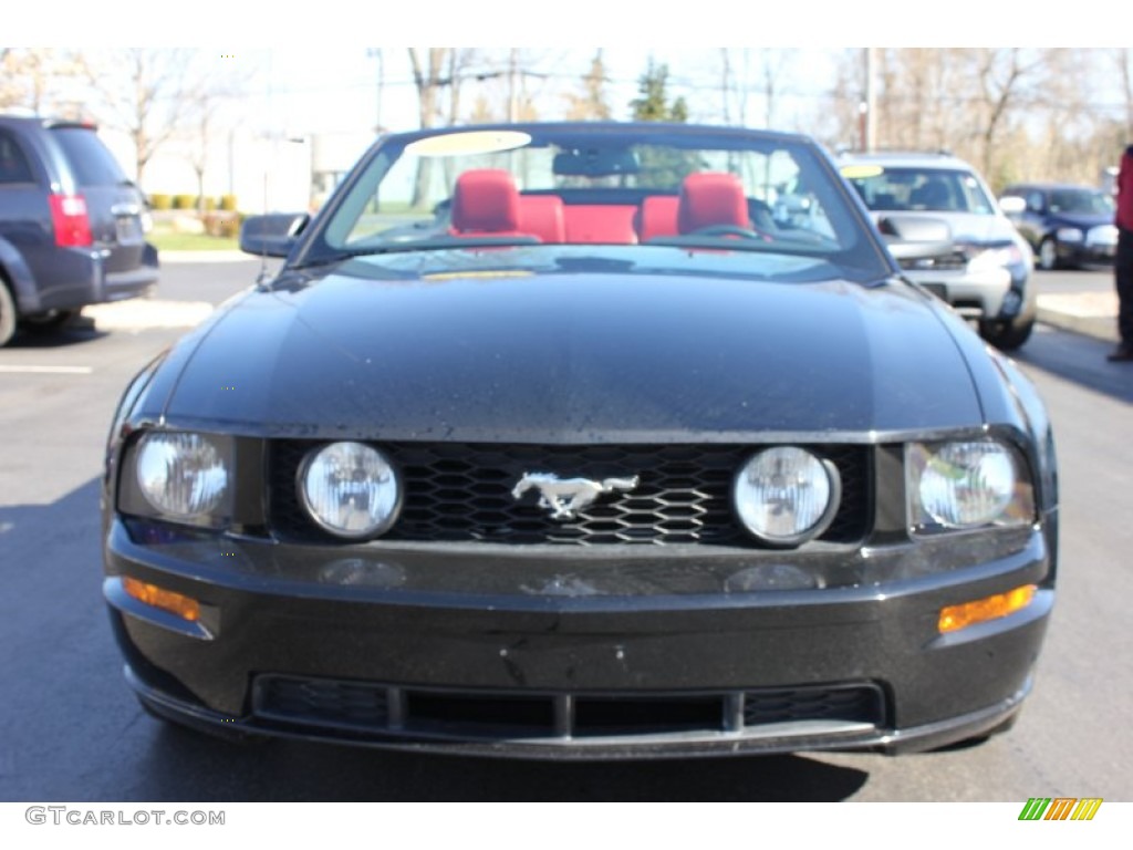 2008 Mustang GT Premium Convertible - Black / Black/Red photo #18
