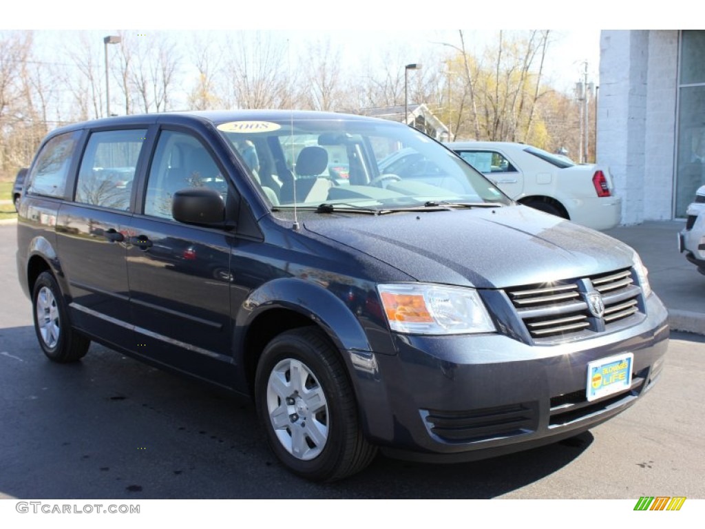 2008 Grand Caravan SE - Modern Blue Pearl / Medium Slate Gray/Light Shale photo #16