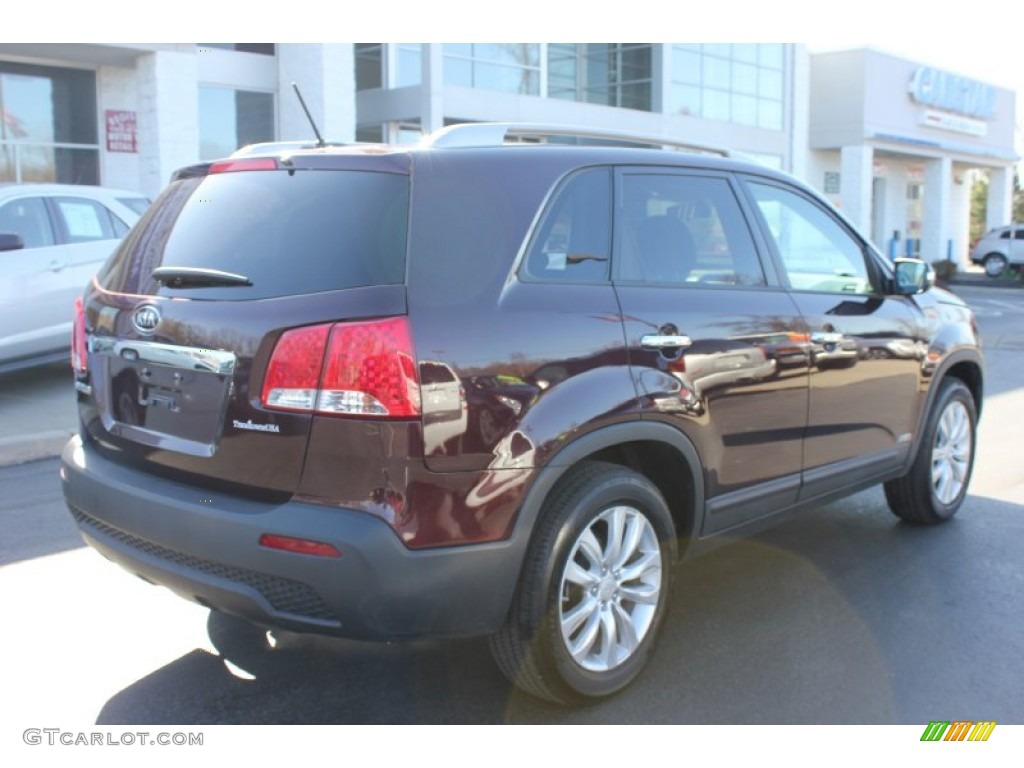 2011 Sorento LX V6 AWD - Dark Cherry / Black photo #15