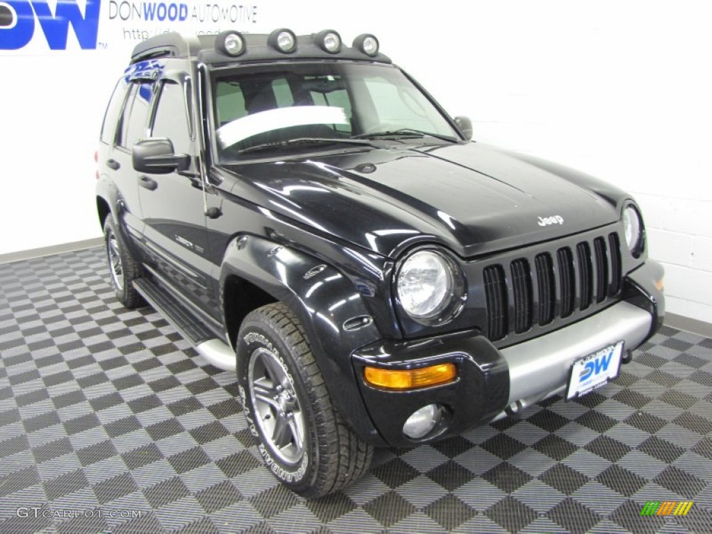 2003 Liberty Renegade 4x4 - Black Clearcoat / Taupe photo #1