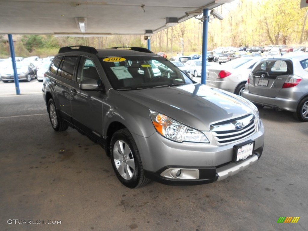 2011 Outback 2.5i Limited Wagon - Graphite Gray Metallic / Off Black photo #1