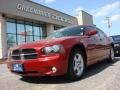 2010 Inferno Red Crystal Pearl Dodge Charger SXT  photo #1