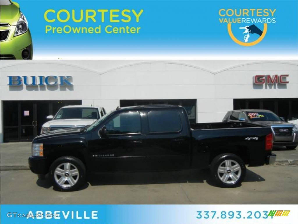 2007 Silverado 1500 LTZ Crew Cab 4x4 - Black / Light Titanium/Dark Titanium Gray photo #1