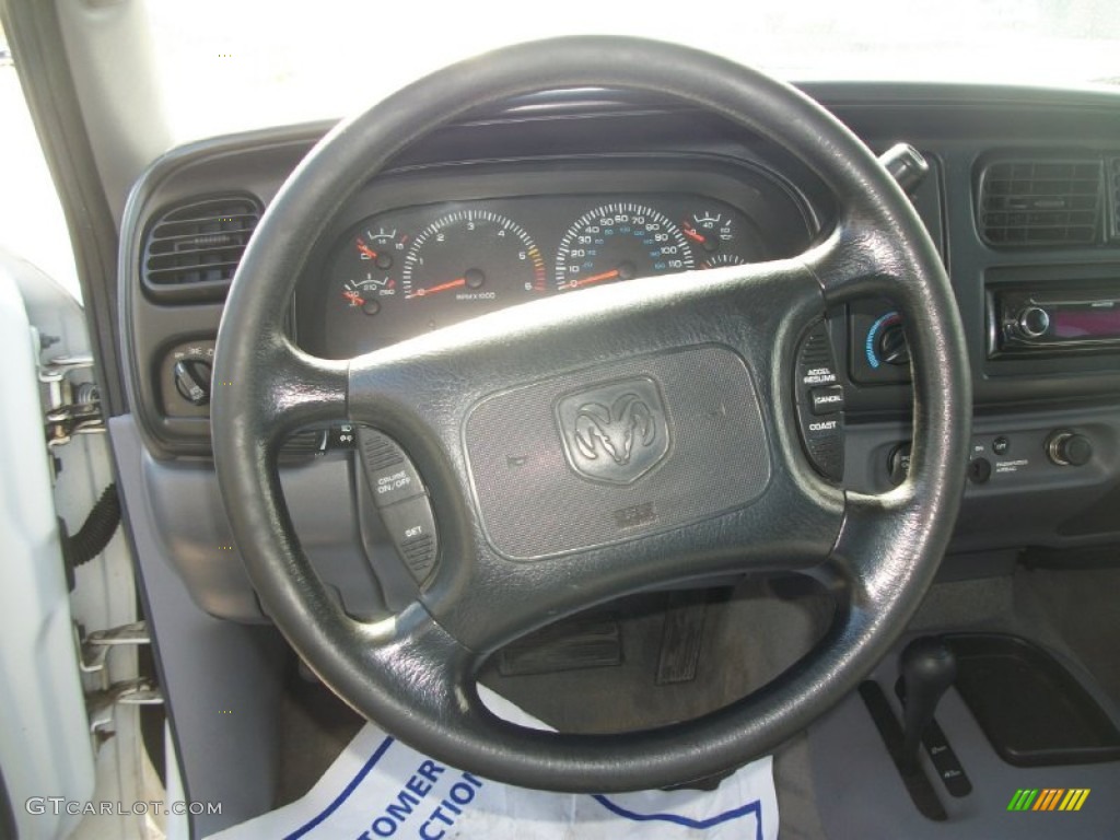 2000 Dodge Dakota Sport Extended Cab 4x4 Agate Steering Wheel Photo #63745359
