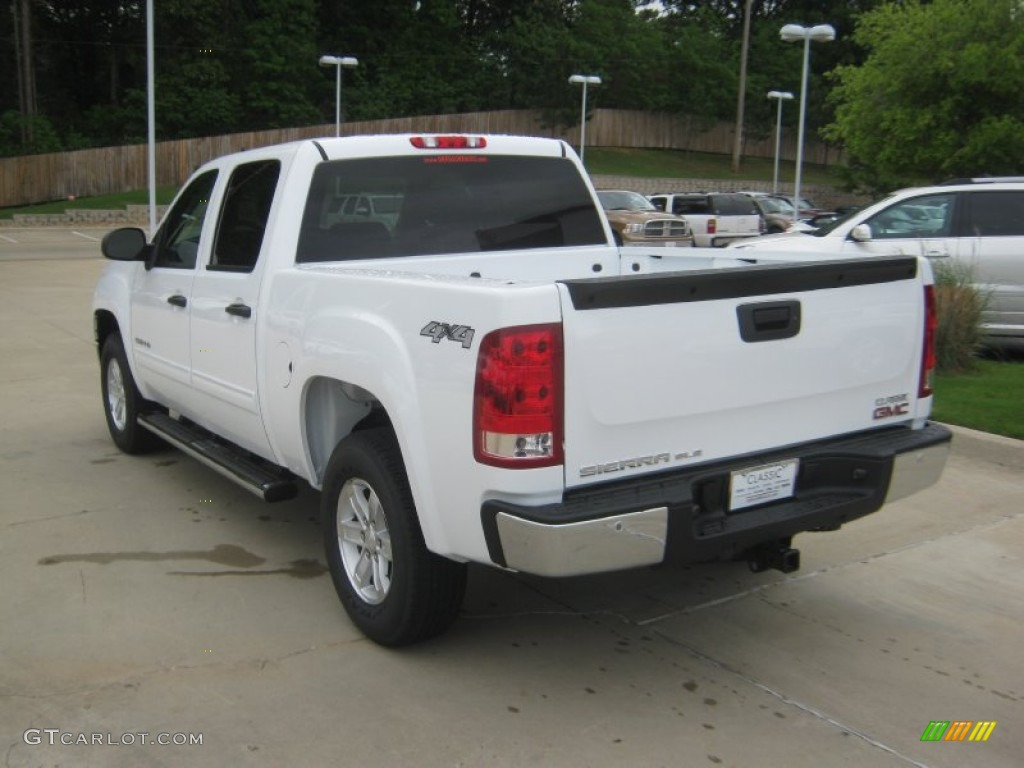 2012 Sierra 1500 SLE Crew Cab 4x4 - Summit White / Ebony photo #3