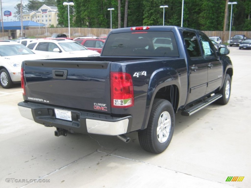 2012 Sierra 1500 SLE Crew Cab 4x4 - Midnight Blue Metallic / Ebony photo #5