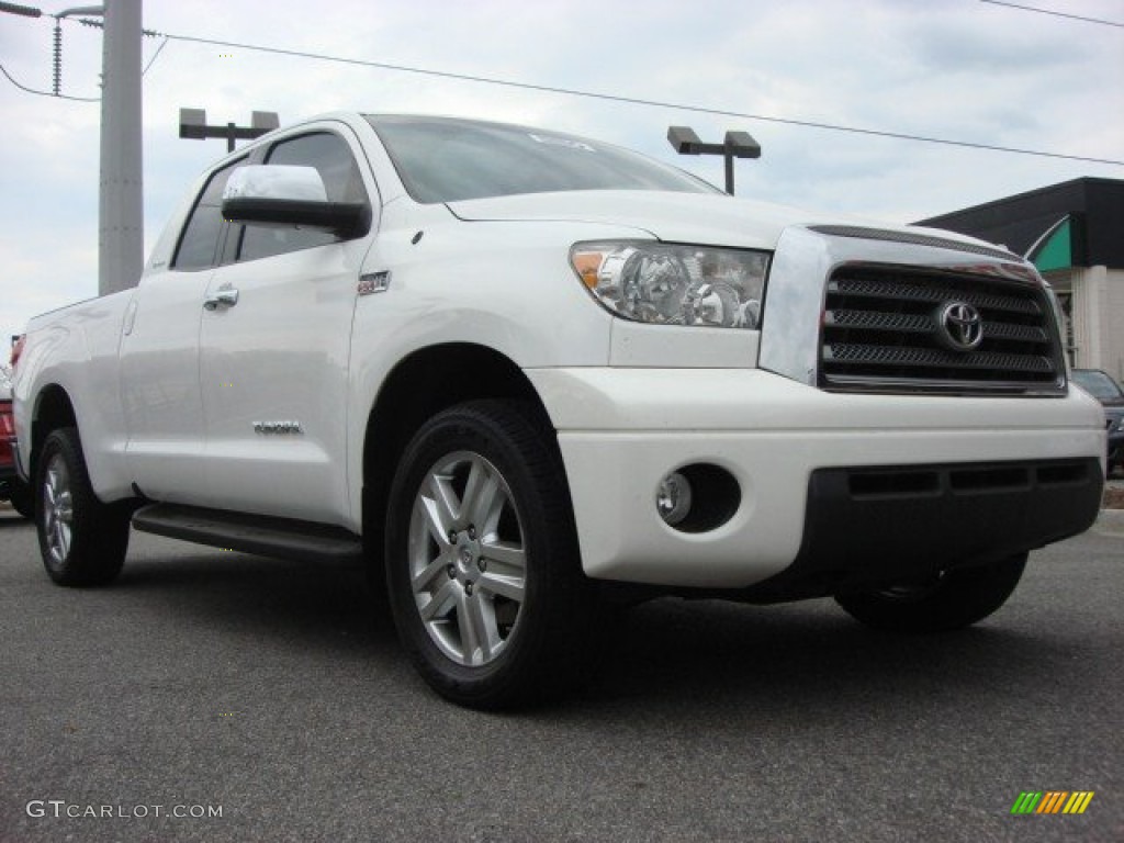 2007 Tundra Limited Double Cab 4x4 - Super White / Beige photo #1