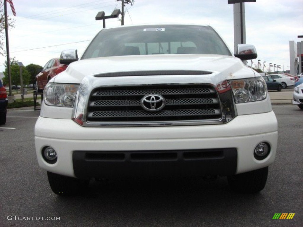 2007 Tundra Limited Double Cab 4x4 - Super White / Beige photo #8