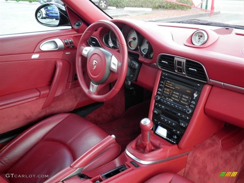 2009 Porsche 911 Carrera 4S Cabriolet Carrera Red Dashboard Photo #63750494
