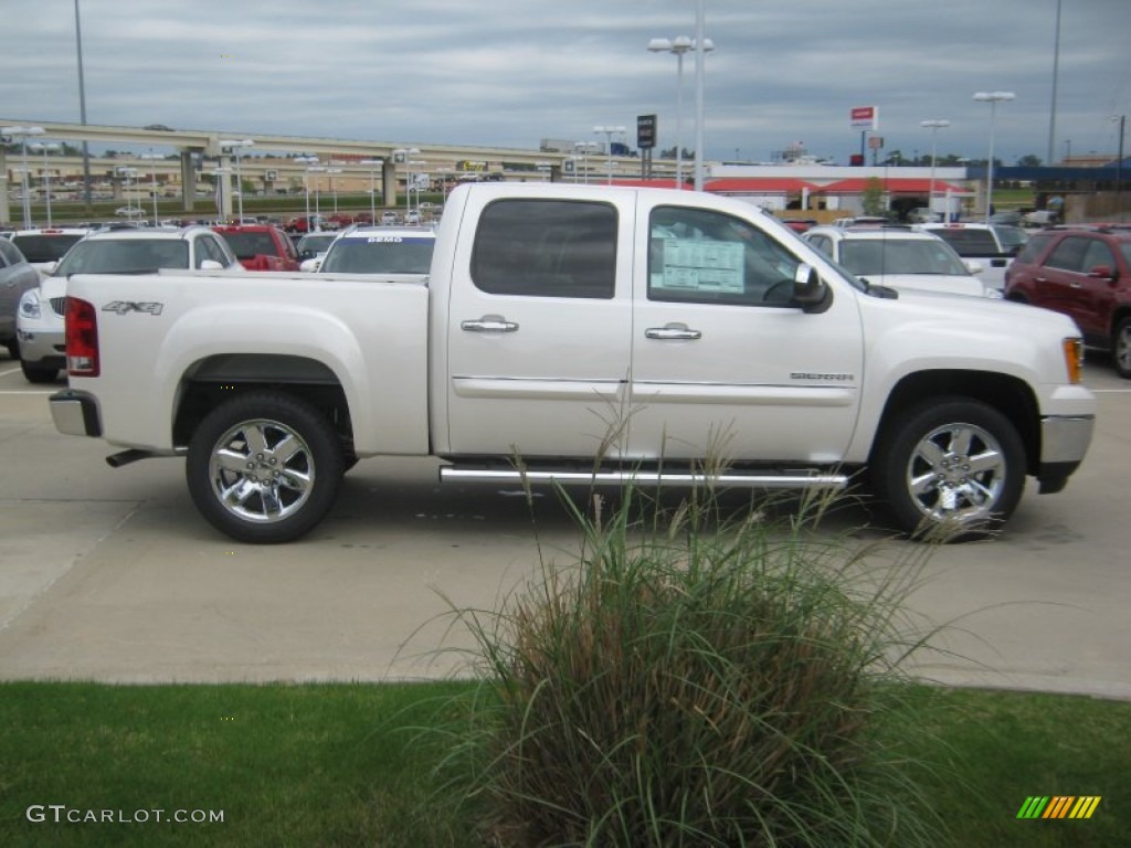 2012 Sierra 1500 SLE Crew Cab 4x4 - White Diamond Tricoat / Ebony photo #6