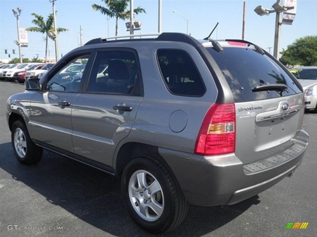 2008 Sportage LX - Steel Silver Metallic / Black photo #7