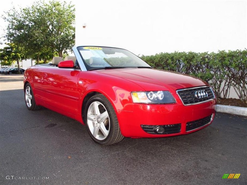 2003 A4 1.8T Cabriolet - Amulet Red / Beige photo #1