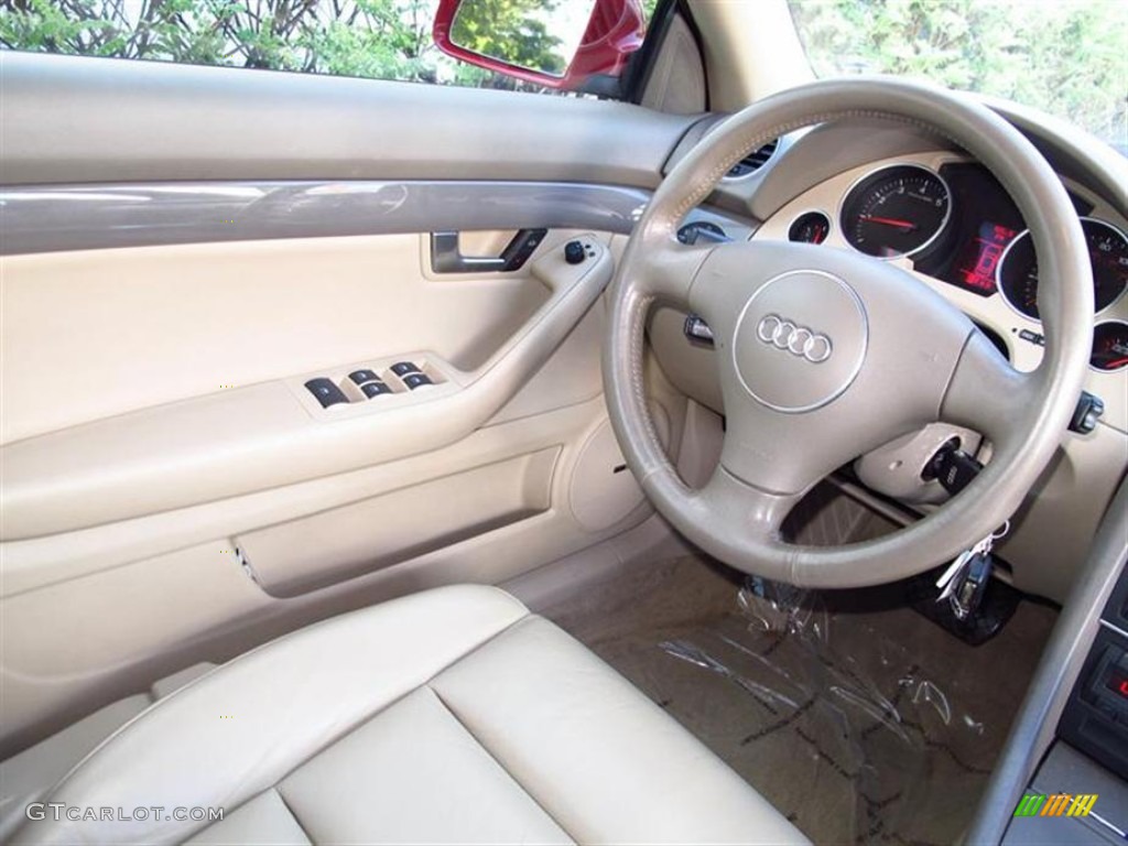 2003 A4 1.8T Cabriolet - Amulet Red / Beige photo #11