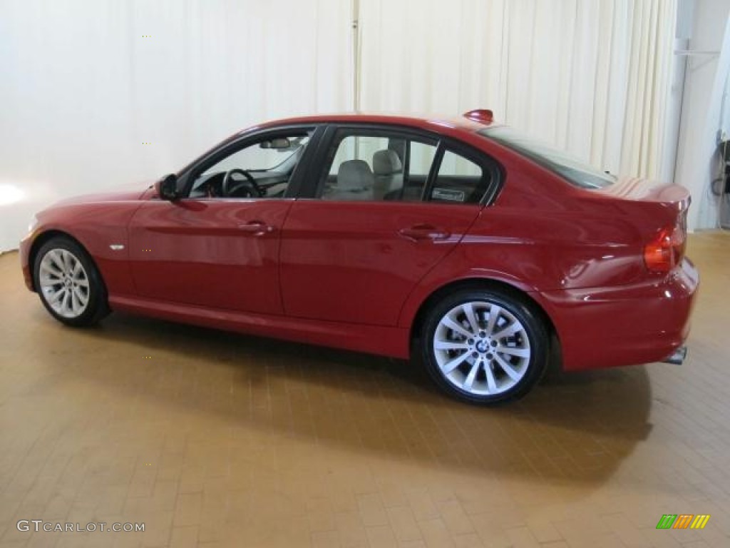 2009 3 Series 328i Sedan - Crimson Red / Oyster Dakota Leather photo #8