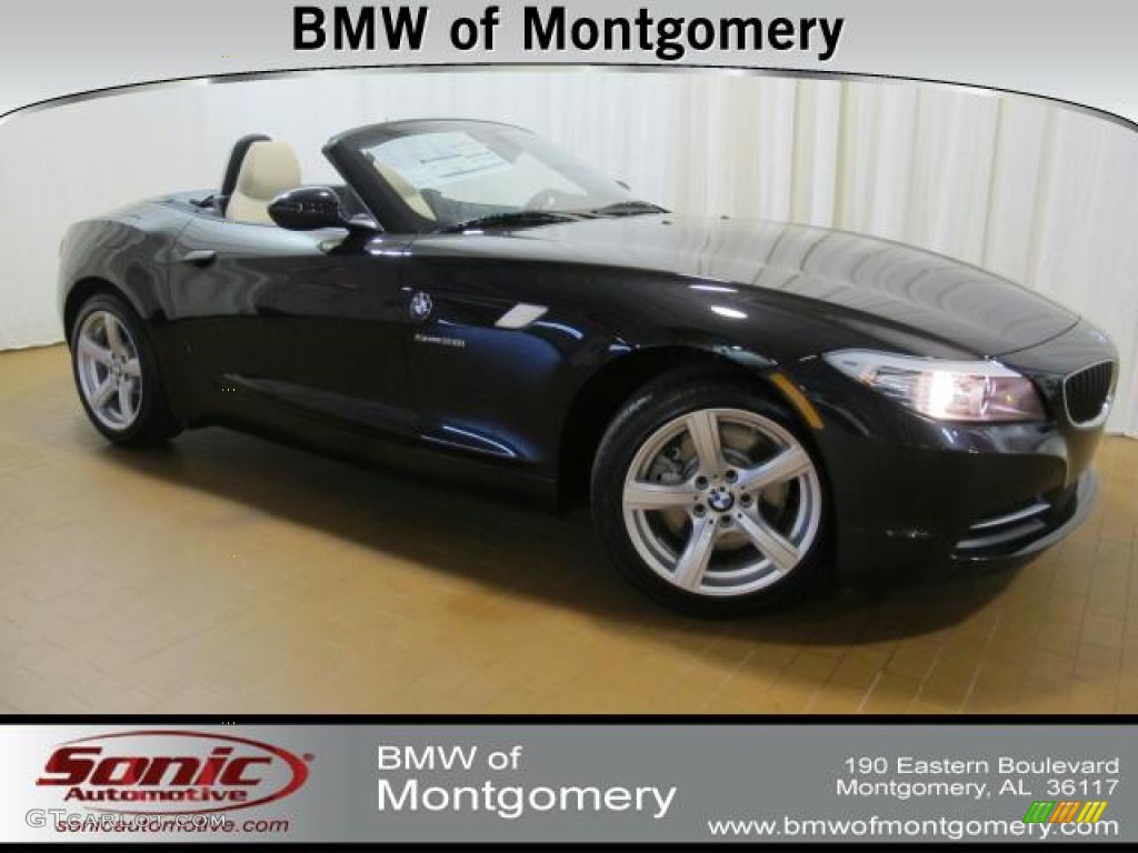 2012 Z4 sDrive28i - Black Sapphire Metallic / Beige photo #1