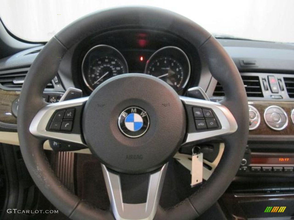 2012 BMW Z4 sDrive28i Beige Steering Wheel Photo #63758049