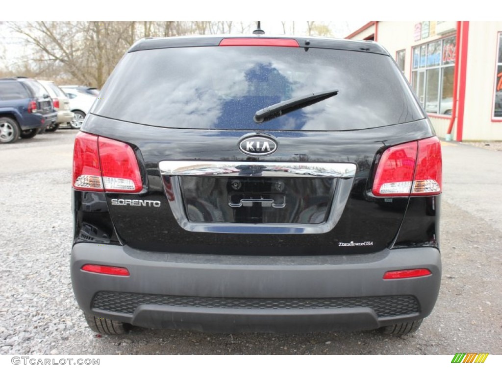 2011 Sorento LX AWD - Ebony Black / Black photo #11